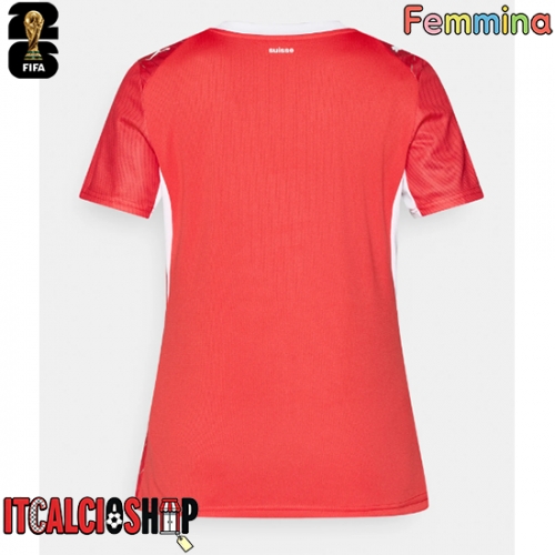 Svizzera Prima Maglia Femmina Mondiali 2026 Manica Corta